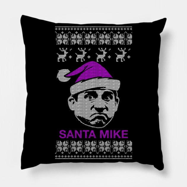 Santa Mike Pillow by geekingoutfitters