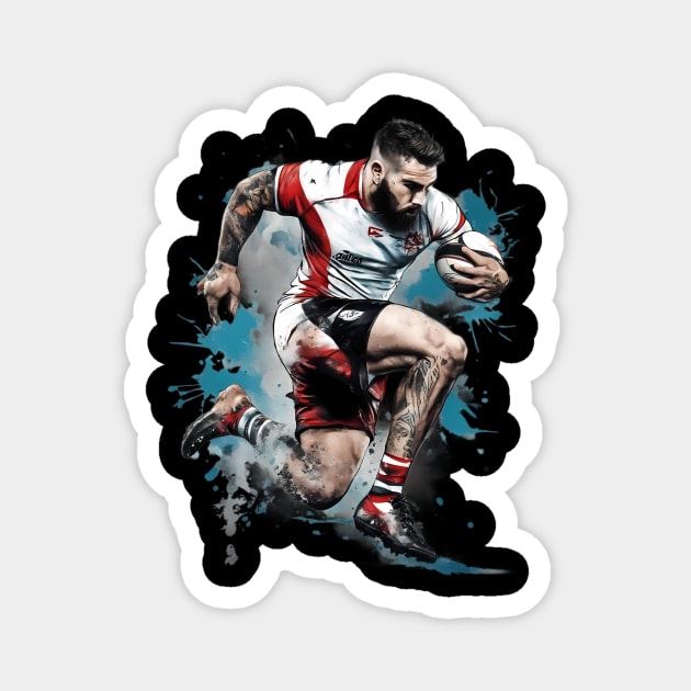 Rugby Rugger Bugger Magnet by animegirlnft