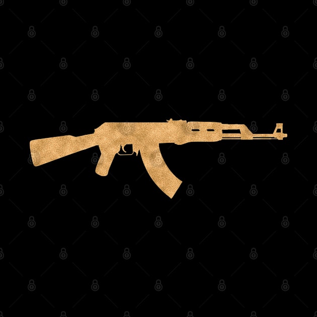 Gold AK47 Rifle by nolabel