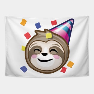 Celebration Sloth Face Tapestry