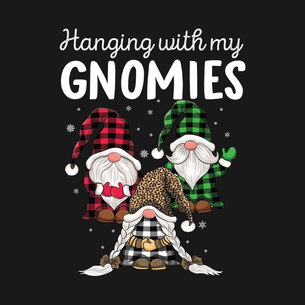 Cute Gnomes leopard Buffalo Plaid pattern Gift Funny Christmas gnome by UNXart