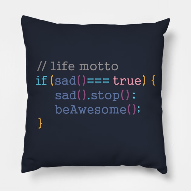 For programmers be Awesome Pillow by iconking