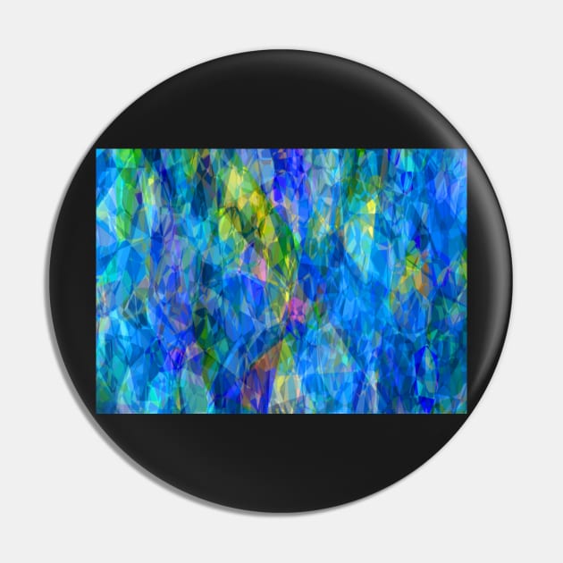 Blue Shade Multi Coloured Abstract Pin by longford
