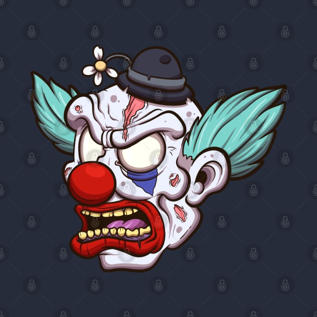 Zombie Clown Head by TheMaskedTooner