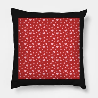 pink small hearts pattern Pillow