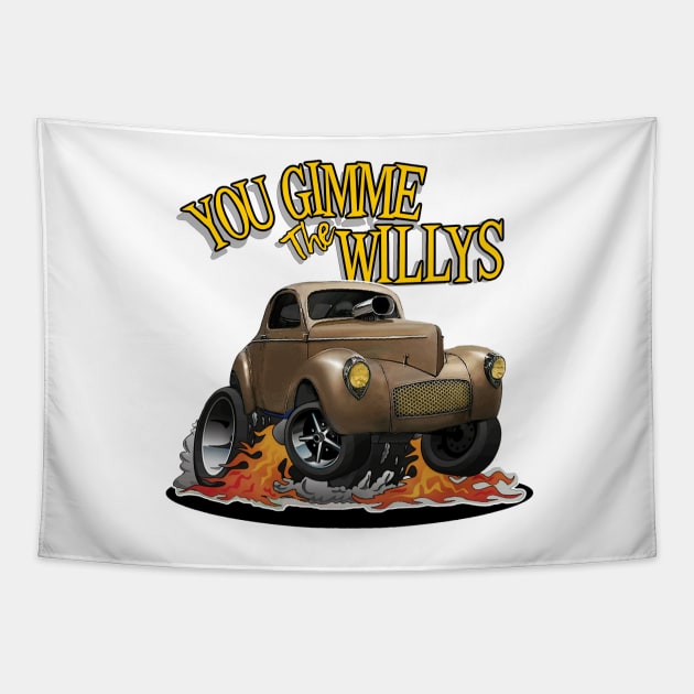 You Gimme the Willys Tapestry by Wilcox PhotoArt