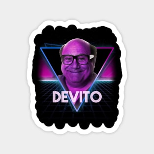 Danny Devito Retro 80s Neon Landscape Magnet