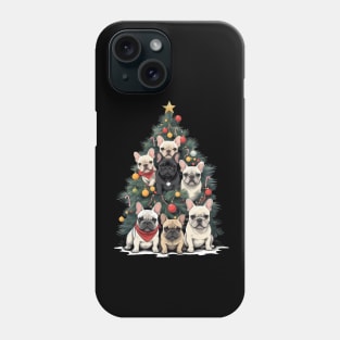 Cute French Bulldog Christmas tree, french bulldog lovers gifts and Merry Christmas Phone Case