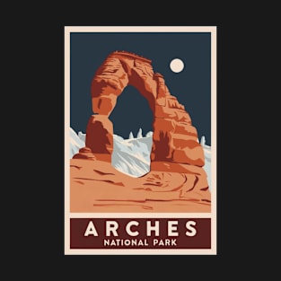 Arches National Park Travel Poster T-Shirt