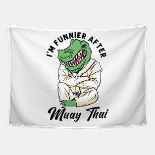 Muay Thai Coach Kickboxing Instructor Funny Martial Arts Tapestry