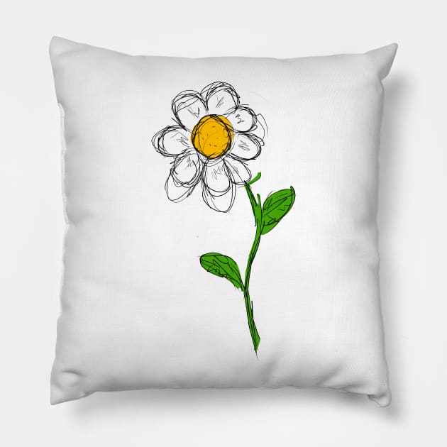 White Flower Pillow by MacSquiddles