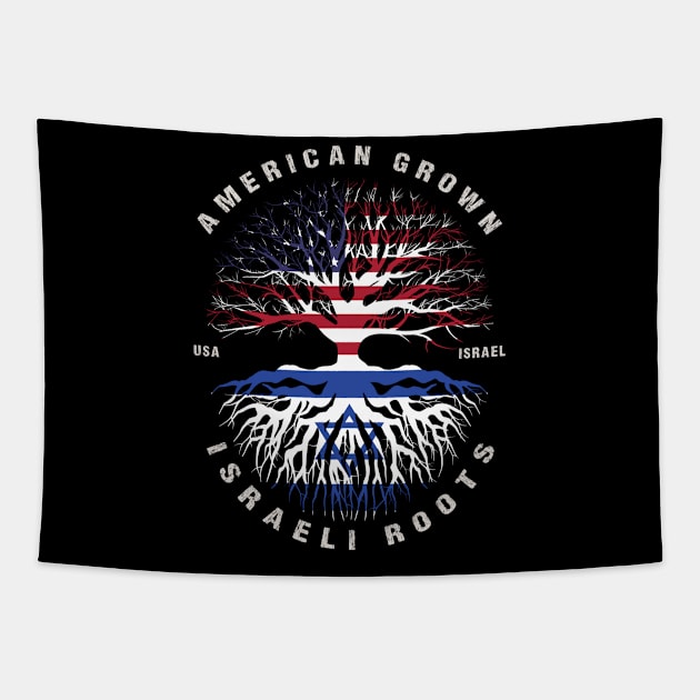 American Grown Israeli Roots Israel Flag Tapestry by heart teeshirt