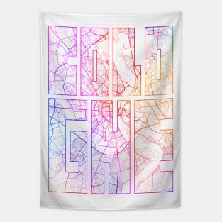 Cologne, Germany City Map Typography - Colorful Tapestry