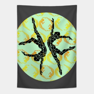 Dance Around - Circle of Joy # Dance_Ink Tapestry