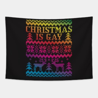 Gay Pride Christmas Shirt - Christmas is Gay Tapestry