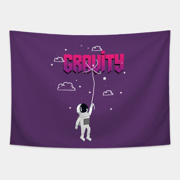 Astronaut Gravity Tapestry by GlossyArtTees