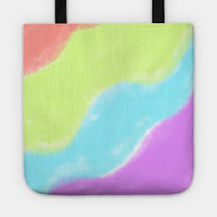 Colorful watercolor abstract texture art Tote