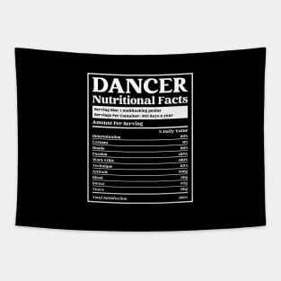 Dancer Nutrition Facts Funny Dancer and Dancing Tapestry