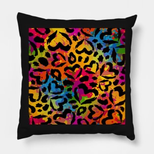 Hearts on Color Vector Splash Pillow