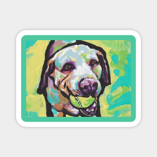 The happy Yellow Lab Love of My Life Magnet by bentnotbroken11