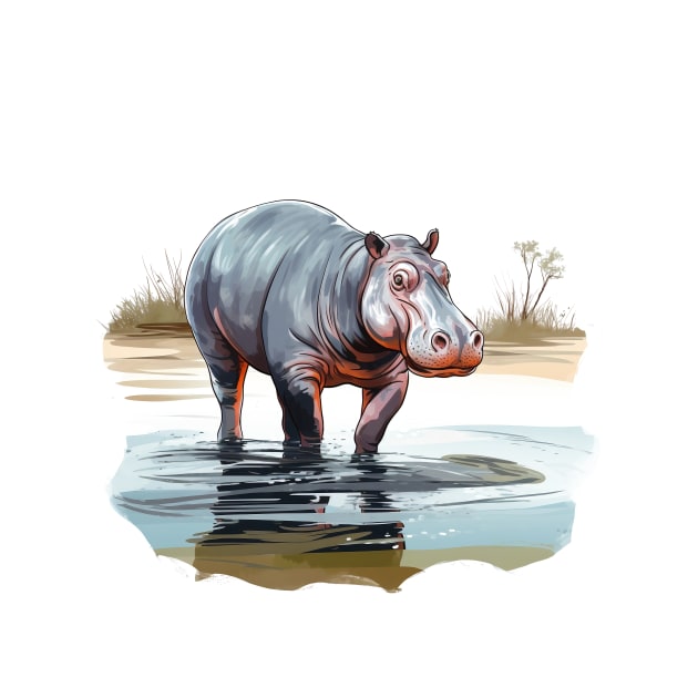 River Hippopotamus by zooleisurelife