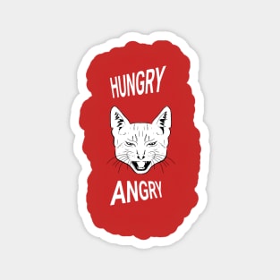 Hungry Angry Cat Magnet