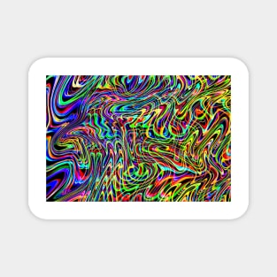 neon swirls Magnet