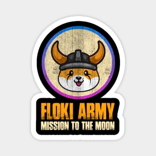 Floki Inu Coin Mission To The Moon Floki Army Vintage Crypto Token Cryptocurrency Wallet Birthday Gift For Men Women Magnet