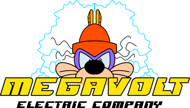 Megavolt Electric Company. Kids T-Shirt by Nick Mantuano Art