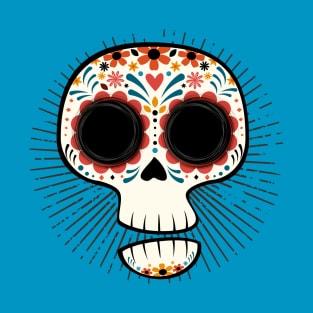 funny mexican skull cartoon T-Shirt