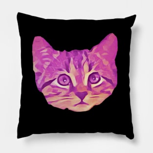 Pink Kitty Face Pillow