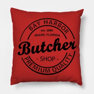 Bay Harbor Butcher Shop [black] Pillow