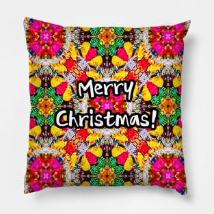 Colorful Christmas tree patterns. Pillow