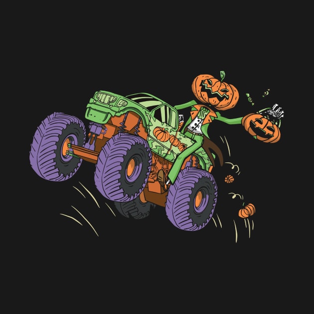 Monster Truck Halloween Pumpkin Truck by TheBestHumorApparel