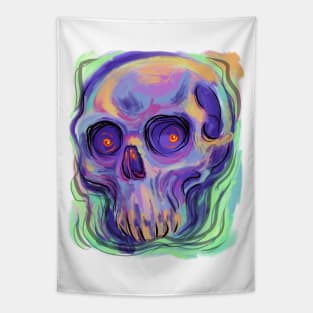 Skull Oil Paint Tapestry