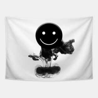 Black Smiley Tapestry