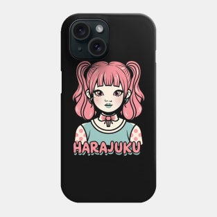 Harajuku fashion girl, anime style Phone Case