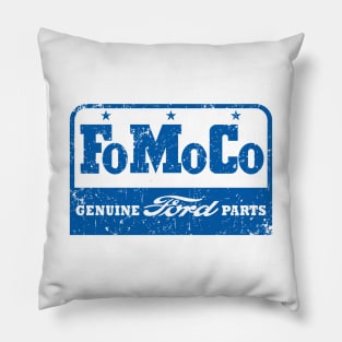 FoMoCo Ford parts worn look - blue print Pillow