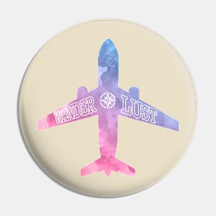 Wanderlust Airplane Pin