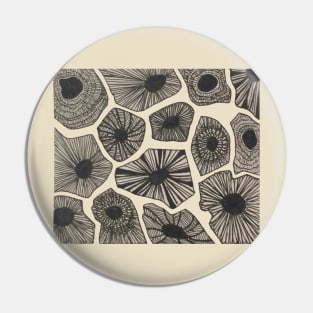 Abstract Petoskey Stones Pin