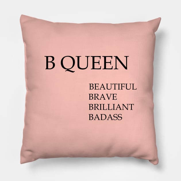 beautiful brave brilliant badass woman Pillow by tita