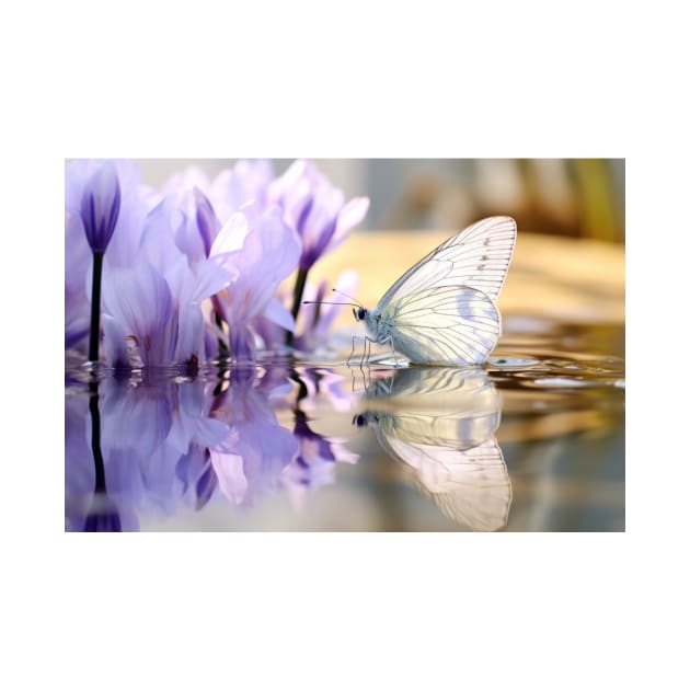 Butterfly Flower Nature Serene Tranquil by Cubebox