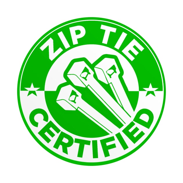 Zip Tie Certified Mechanic Sticker, Funny Technician Mechanic Electrician Construction by QuortaDira