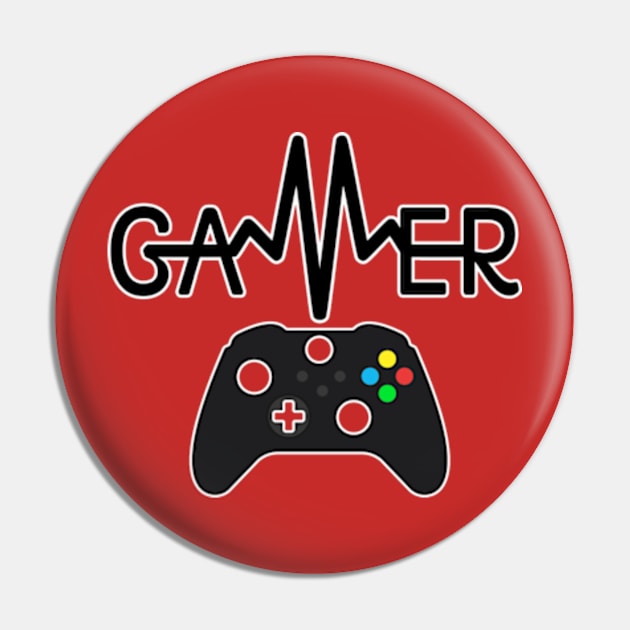 Gamer Heartbeat Xbox Black Pin by Gamers Gear