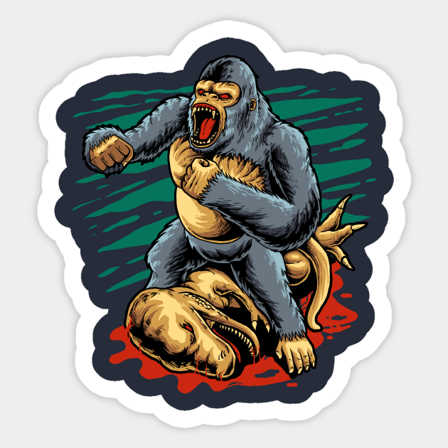 King Kong King Kong Vs Godzilla Aufkleber Teepublic De