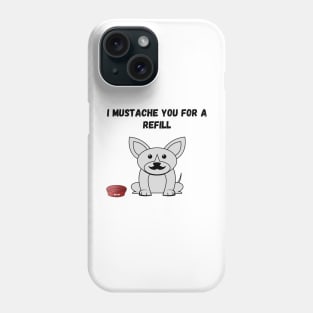 Mustache puppy pun Phone Case