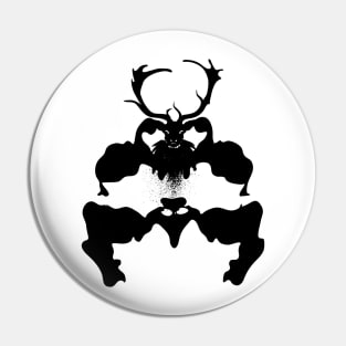 Mysterious Rorschach Stag Pin