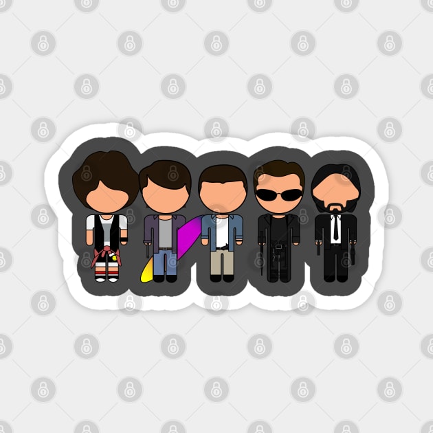 Keanu Through the Ages - "Vector-Eds" Magnet by TwistedKoala