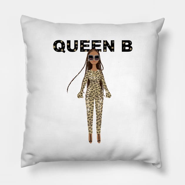 Queen B Pillow by AdrianValencia