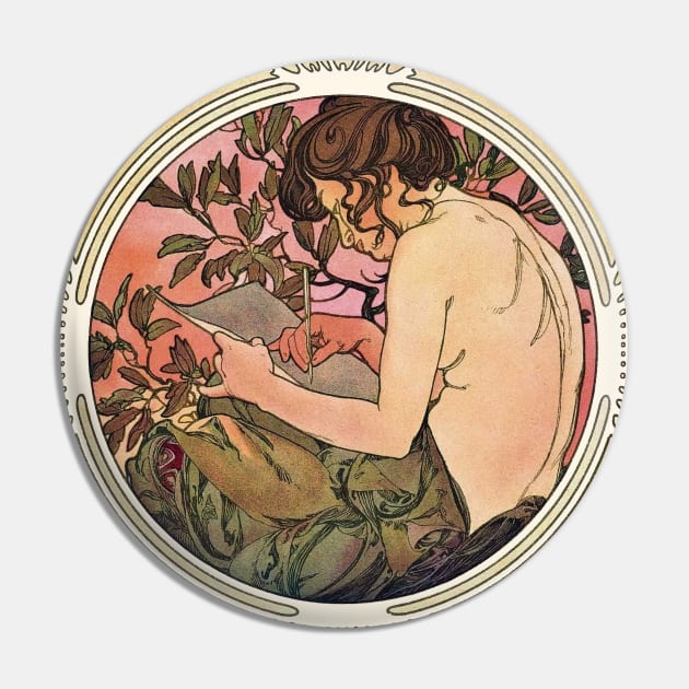 Art Et Decoration, Mucha lithograph Pin by UndiscoveredWonders